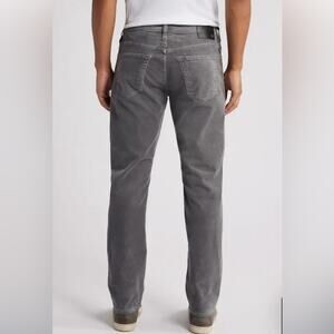 AG Adriano Goldschmied Mens Everett Slim Straight Gray Corduroy Pants, 33x34 EUC